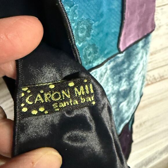 Caron Miller Silk and Velvet Patchwork Scarf - Picture 4 of 9